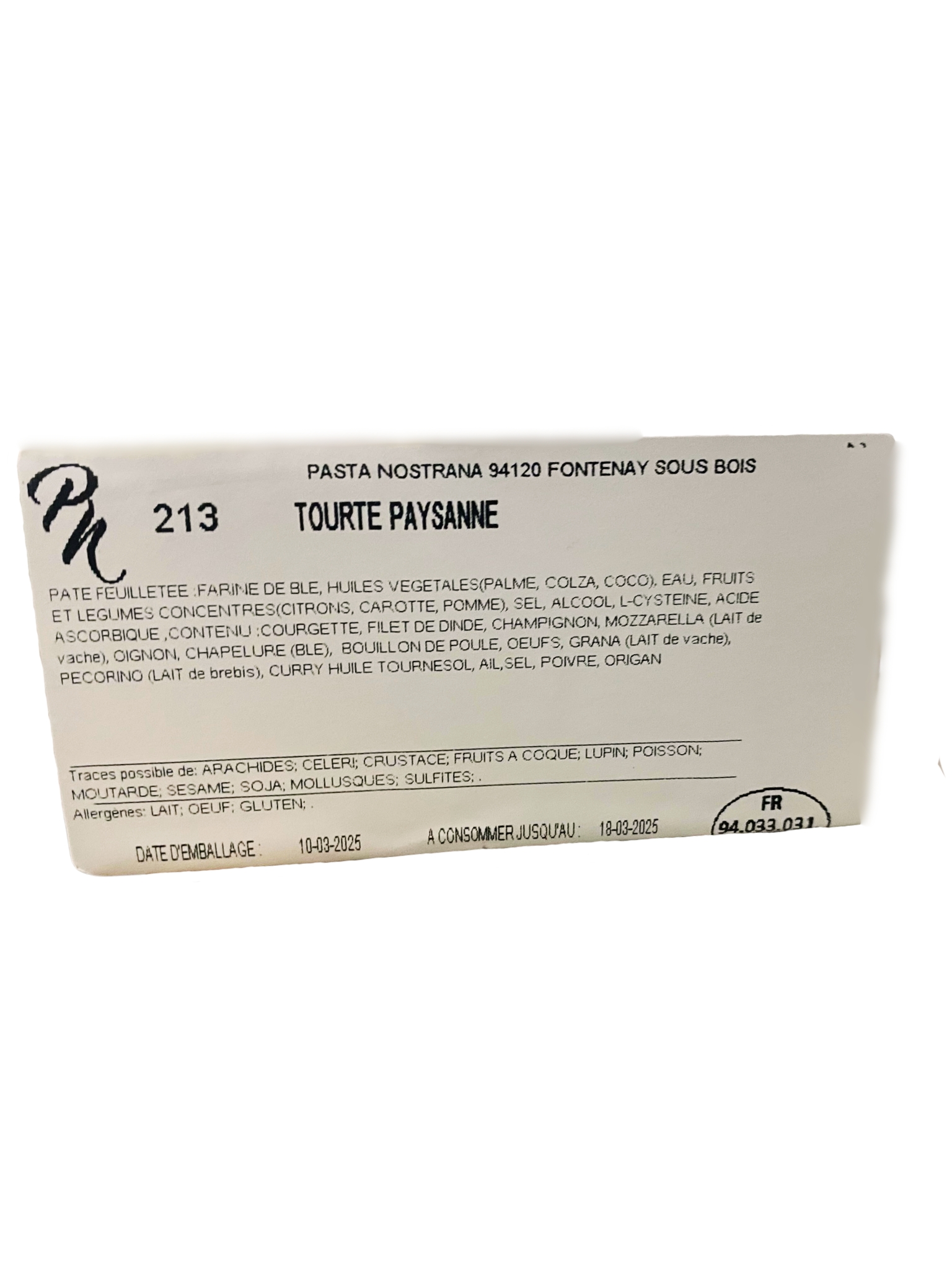 TOURTE PAYSANNE
